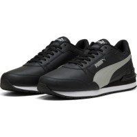 Adidași pentru bărbați Puma St Runner V4 Leather Puma Black/Gray Echo/White, s.40.5