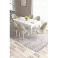 Set mobilă pentru bucătărie Hanah Home Roz White Cream