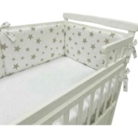 Бортик в кроватку Holala Kids Pro White/Maro Big Stars 120x60cm