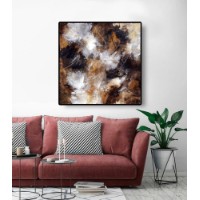 Pictură ArtShop Brown Abstract 40x40cm (PA3-XL-L)