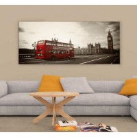 Картина ArtShop Retro Photo of a Red Bus in London 150x50cm (PVN48-P-L)