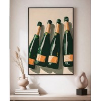 Pictură ArtShop Bottles of Champagne 60x90cm (PET235-LL)