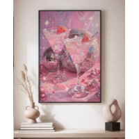 Картина ArtShop Pink Martini With Disco Glitter 40x60cm (PET271-L)