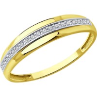 Inel din aur galben cu diamante Casa Bosco 1011549-2 1,08g s.15,5
