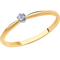 Inel din aur rosu cu diamant Casa Bosco 1011928 1,03g s.15,5