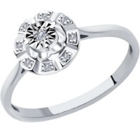 Inel din aur alb cu diamante Casa Bosco 1012038 1,81g s.17