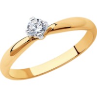 Inel din aur combinat cu diamant Casa Bosco 1012167 1,71g s.15,5