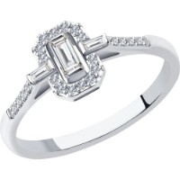 Inel din aur alb cu diamante Casa Bosco 1012174 1,96g s.17