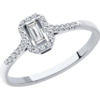 Inel din aur alb cu diamante Casa Bosco 1012181 1,59g s.17,5
