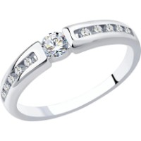 Inel din aur alb cu diamante Casa Bosco 1012215-3  2,18g s.17