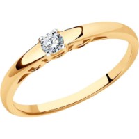 Inel din aur rosu cu diamant Casa Bosco 1012260 1,54g s.16,5
