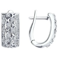 Серьги из белого золота с бриллиантами Casa Bosco 1021264 5,92g