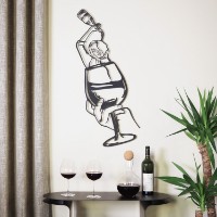 Panou decorativ Wallity Glass of Wine Girl Line ArtAPT749 L