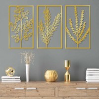 Декоративное панно Wallity Golden Triple Flowers 4