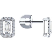 Серьги из белого золота с бриллиантами Casa Bosco 1021729 1,72g
