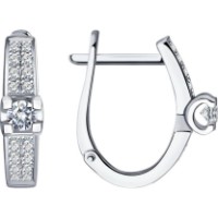 Серьги из белого золота с бриллиантами Casa Bosco 1021830-3 3,43g