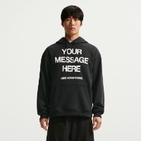 Мужская толстовка Nike Your Message Here Black/White/Safety Orange, s.L