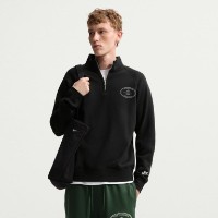 Мужская толстовка Nike Club 1/2-Zip Fleece Black/Black/Phantom, s.XL