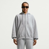 Hanorac damă Nike Studio Fleece Medium Weight Dark Grey Heather/Sail, s.L