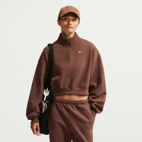 Женская толстовка Nike Studio Fleece Medium Weight Cacao Wow/Sail, s.S