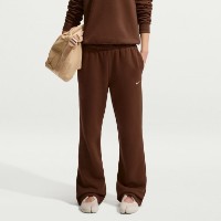 Pantaloni spotivi de dame Nike Studio Fleece Medium Cacao Wow/Sail, s.M