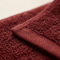 Prosop Bumbacel Velur Stripes Burgundy 50×85cm (5043_50x85_19-1331-1)