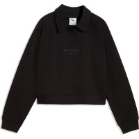 Hanorac pentru copii Puma Class Relaxed Cropped Fleece Puma Black, s.176