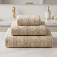 Полотенце Bumbacel Velur Stripes Latte 70x135cm (5043_70x135_24-041)