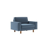 Кресло Atelier Del Sofa Sparrow Loveseat Ocean Blue Walnut