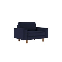 Fotoliu Atelier Del Sofa Sparrow Loveseat Night Blue Walnut