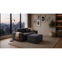Fotoliu moale Atelier Del Sofa Mono Petrol Blue