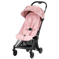 Коляска Cybex Coya Matt Black FE Simply Flowers Pink