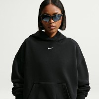 Женская толстовка Nike Studio Fleece Medium Weight Total Black/Sail, s.S