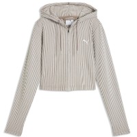 Женская толстовка Puma Ess Ribbed Full-Zip Soft Touch Mouse Gray Heather, s.S