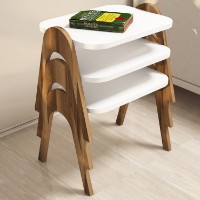 Набор журнальных столиков Hanah Home Paris Walnut White