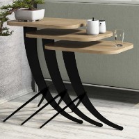 Set măsuţe cafea Hanah Home Pion Oak