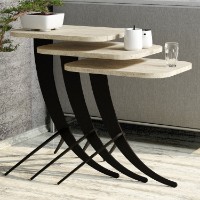 Набор журнальных столиков Hanah Home Pion 3 Travertine