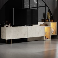 Тумба под ТВ Hanah Home Tenon Travertine Gold