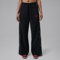 Pantaloni spotivi de dame Nike Flight Fleece French Terry Black/University Red, s.L