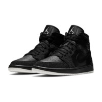 Bocanci pentru dame Nike Air Jordan 1 Mid Black/White/Phantom, s.38.5