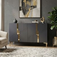 Тумба Hanah Home Evva 120 Anthracite Gold