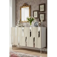 Тумба Hanah Home Nota 120 White Travertine Silver
