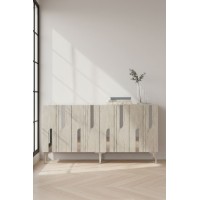 Dulăpior Hanah Home Nota 150 White Travertine Silver