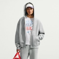 Женская толстовка Nike W Studio Fleece Heavyweight Dark Grey Heather/Sail, s.M