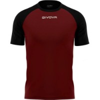 Tricou bărbătesc Givova Capo Burgundy/Black, s.M (MAC03-0810)