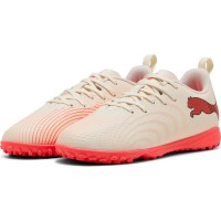 Ghete pentru fotbal Puma Future 9 Play Tt Jr Sugared Almond/Puma White/Ultra Red/Black, s.36