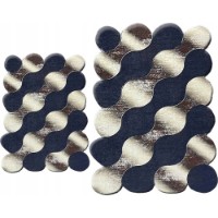 Коврик для ванной Trendy Circle 2pcs Gold (GTR008775)