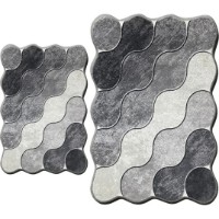 Covoraș de baie Trendy Circle 2pcs Grey (GTR008776)