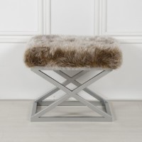 Пуф Atelier Del Sofa Capraz Plush Silver Brown