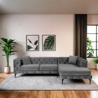 Угловой диван Atelier Del Sofa Como Eco Right Anthracite Black